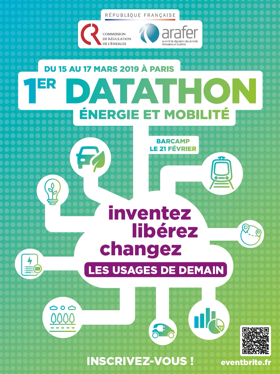 Affiche Datathon - 15 au 17 mars 2018